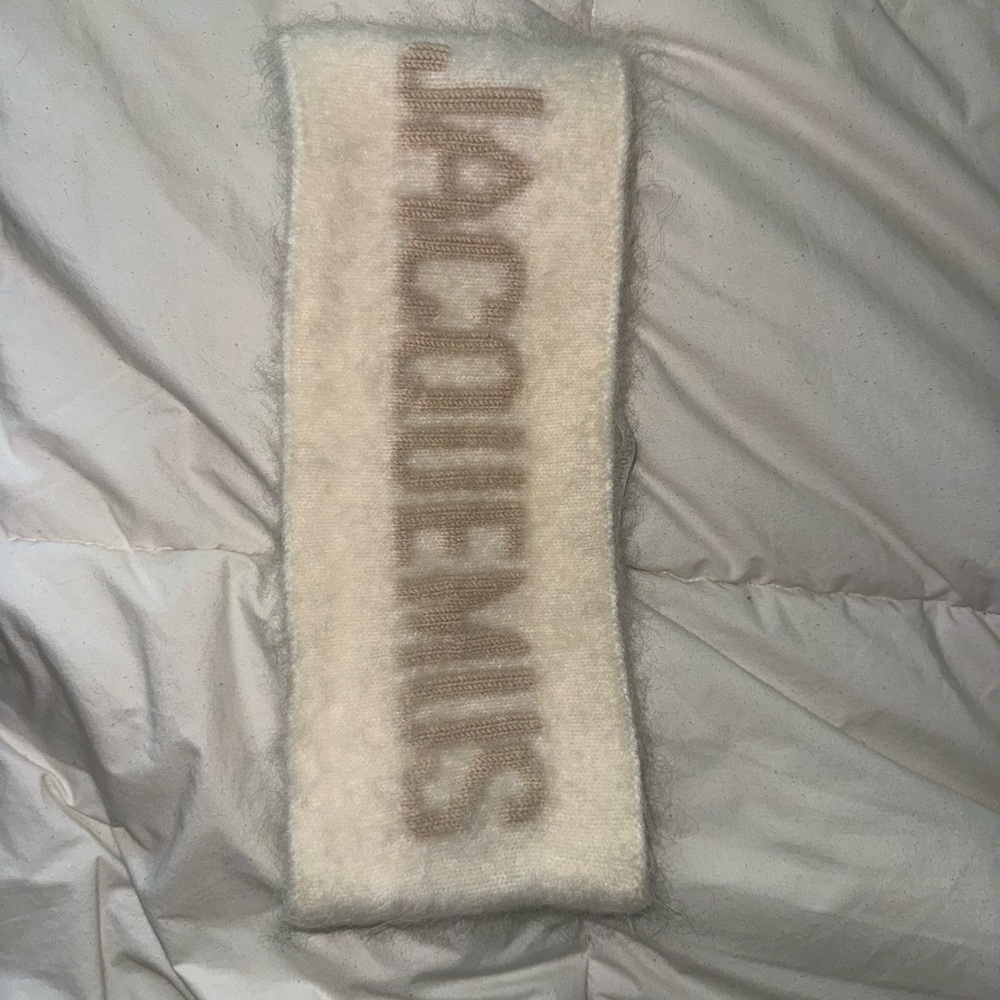 Jacquemus Cream and Gray Accent Pillow